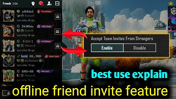 bgmi new offline invite feature explained| bgmi/pubg new update hidden features