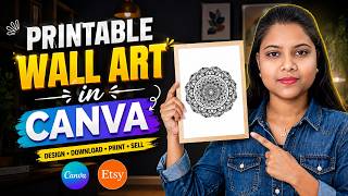 How to Create Printable Wall Art in Canva & Sell on Etsy | Step-by-Step Tutorial 2026