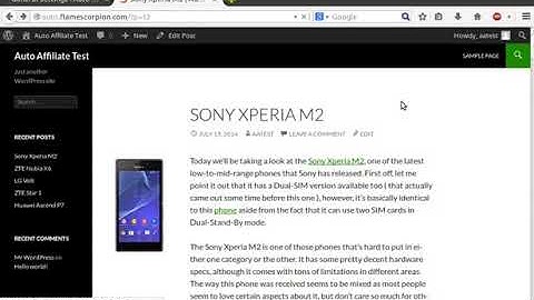 Wp Auto Affiliate Links   Installation and example of use