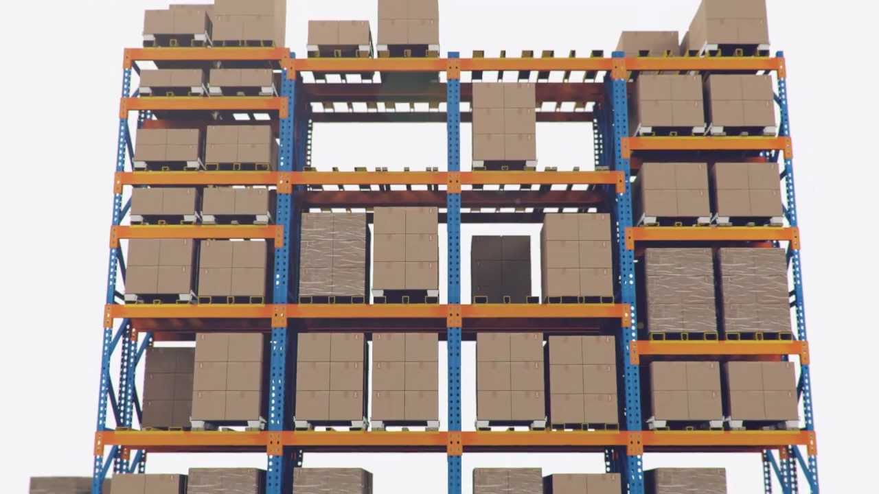Pallet Storage Riser Riser Deck - Palletless Material Handling & Storage - YouTube