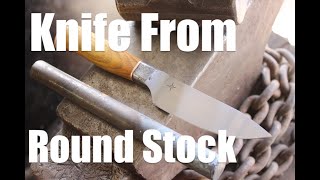 Forging An Integral Knife From 52100 Ball /Roller Bearing Steel Bladesmithing And Knifemaking