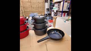 Uakeen 7pcs Cookware Set with Aluminum Lid