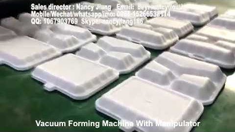 robot arm type Fast Food Box Product making machine, PS food container Thermoforming Machine