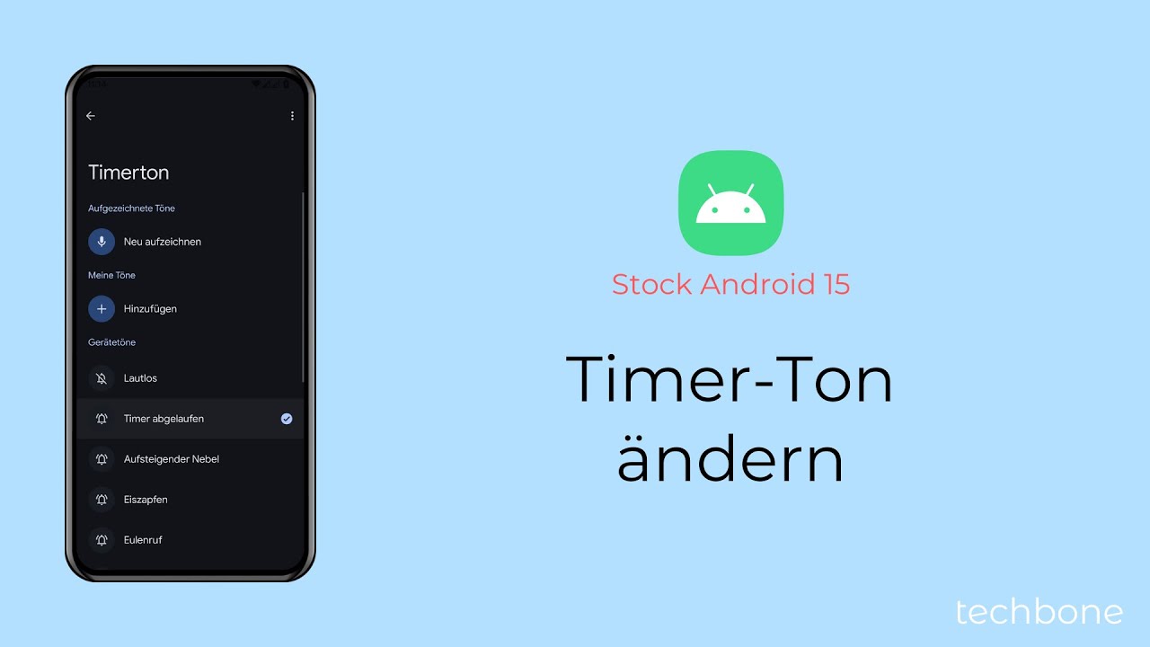Timer-Ton ändern [Android 15] - YouTube