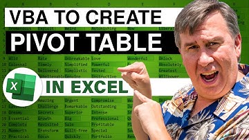 Excel - VBA Macro to Create a Pivot Table from Variable Rows of Data - Episode 1211