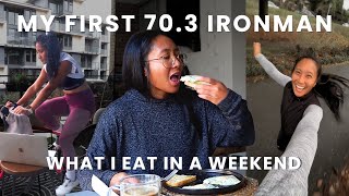 IRONMAN 70.3 PREP EP. 4 | what I eat (*realistic* & intuitive eating, weekend edition)