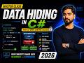 What is Data Hiding in Inheritance? C# Full Explained! #DataHiding #oop