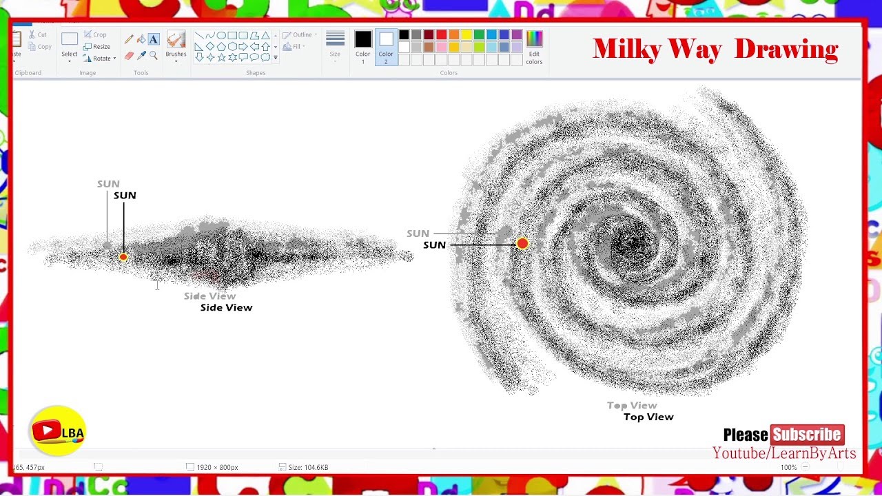 How To Draw Milky Way Learnbyarts Youtube