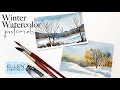 Winter ❄️ Watercolor Postcards Tutorial