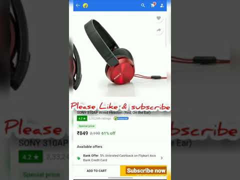 SONY 310AP Wired headset (Red,on the Ear)|#Unboxing|#Flipkart|#viralvideo|#youtubeshorts|#shorts 