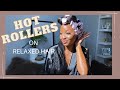 HOT ROLLERS ON LONG HAIR || Get the look reduce the damage || April Sunny