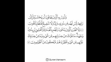 القارئ سعد الغامدي - سورة الأنعام - من الآية 51 إلى الآية 52