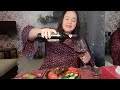 Мукбанг💥Мясо🥩Вино🍷Овощи🥒🍅ВКУСНО😋