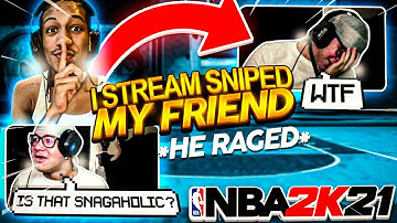 I PULLED UP ON MY FRIEND UNDERCOVER IN NBA 2K21! HE BROKE HIS CONTROLLER & CRIED!(VERY FUNNY)