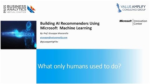 Building Business Recommenders with Microsoft AzureML
