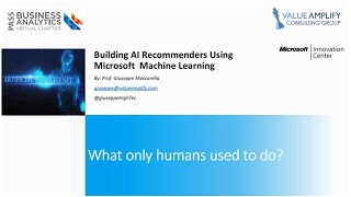 Building Business Recommenders with Microsoft AzureML