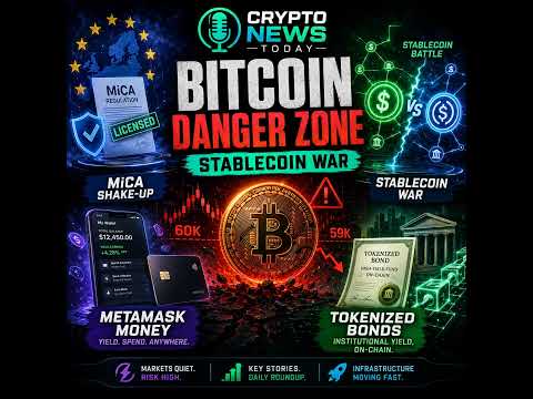 Daily Crypto Roundup: Bitcoin Danger Zone, Stablecoin War & MetaMask Money Account