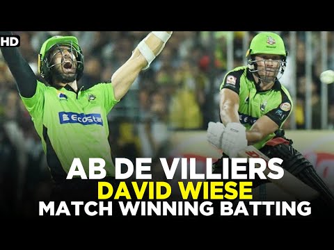 PSL Rewind | AB de Villiers & David Weise Match Winning Batting | HBLPSL |  MB2L - YouTube