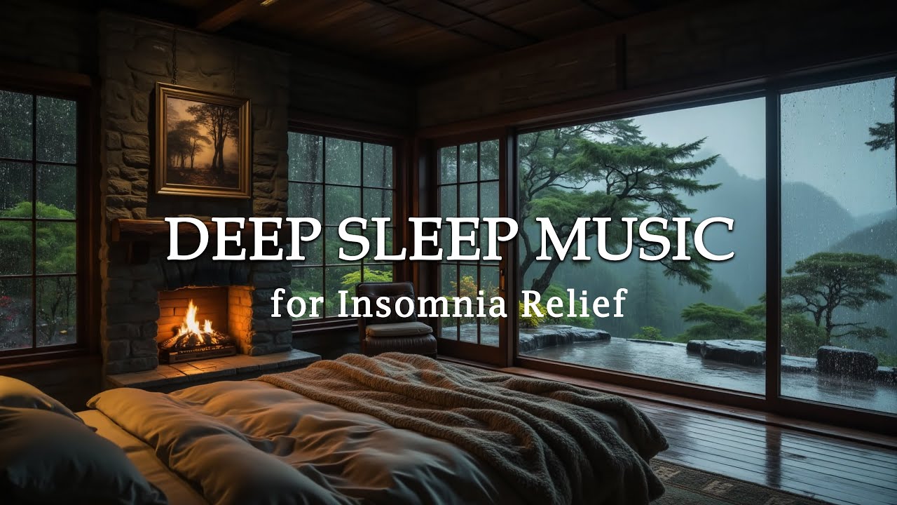3 Hours Deep Sleep and Insomnia Relief - Rain Sounds + Relaxing Piano ...