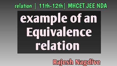 example of an equivalence relation