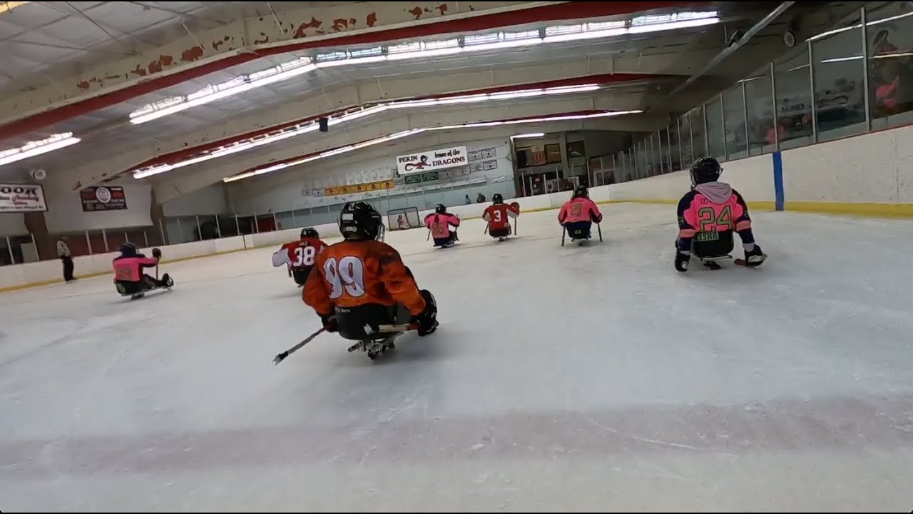 GoPro SLED HOCKEY Lady Thunder vs Indy Steel YouTube