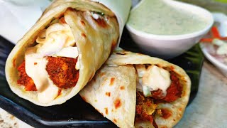 Chicken Tikka Roll & White Sauce एक बार बनाओ और Restaurant में जाना भूल जाओ चिकन टिक्का रोल वाइट सॉस