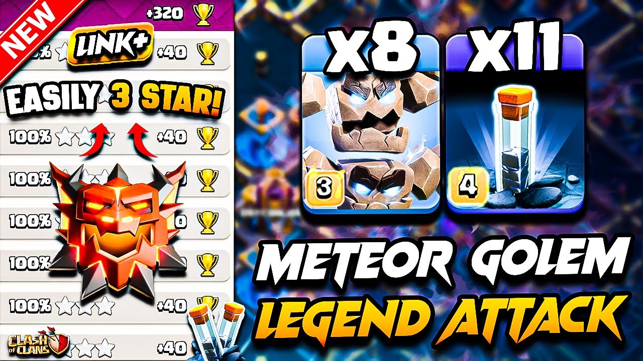 Best TH18 Attack Strategy With METEOR GOLEM 2026 | TH18 Meteor Golem Attack With Totem Town Hall 18