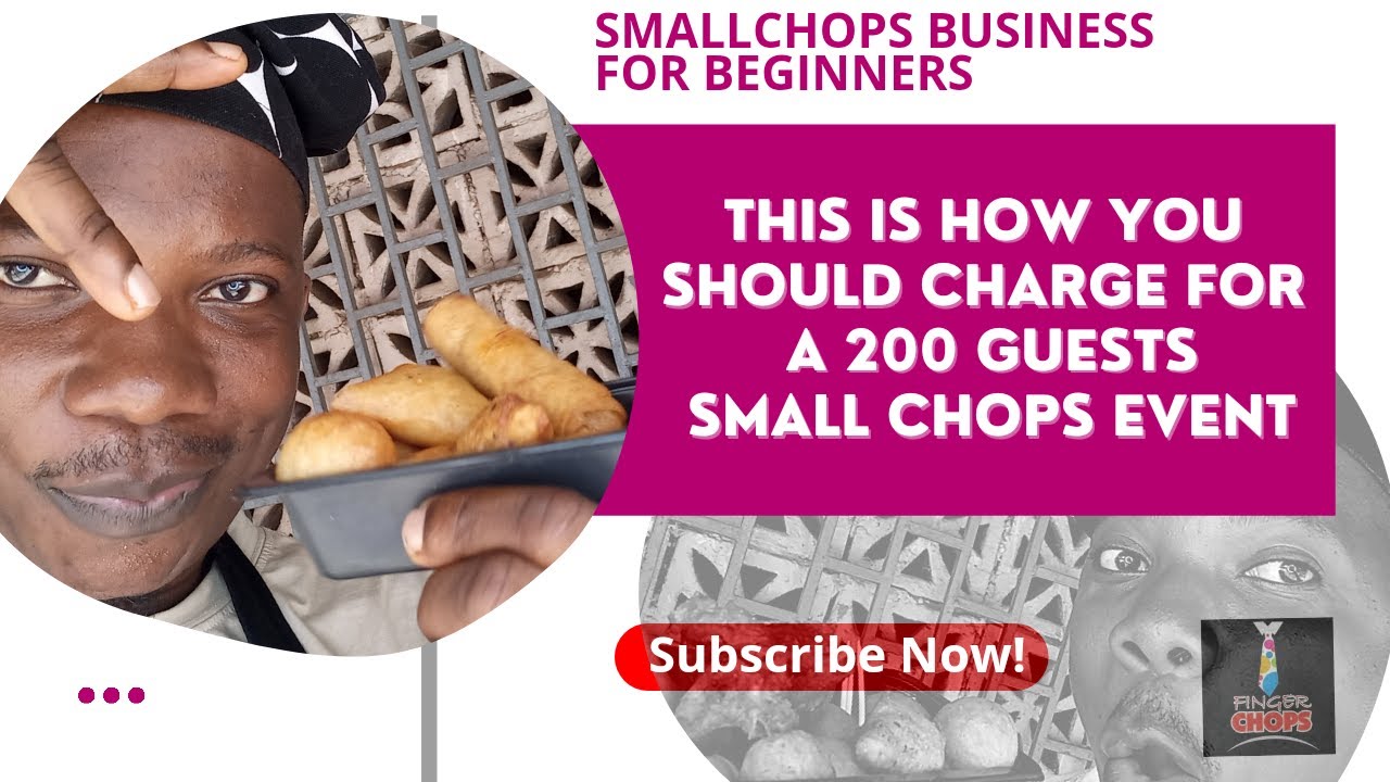 How to Charge For A 200 GUESTS SMALL CHOPS WEDDING EVENT| How To Charge For An Event