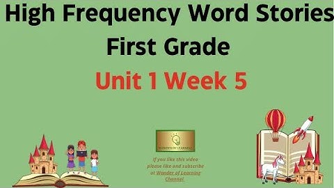 High Frequency Word Stories First Grade Unit 1 Week 5