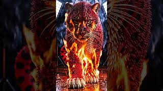 burning machis leopard 🐆 #aianimals #shorts #viral #ai #animals