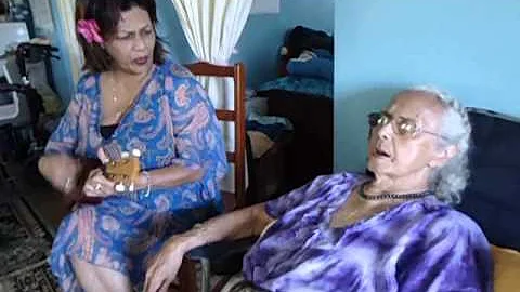 Joana and 90yr old mum Esther Lockington Bernard p...