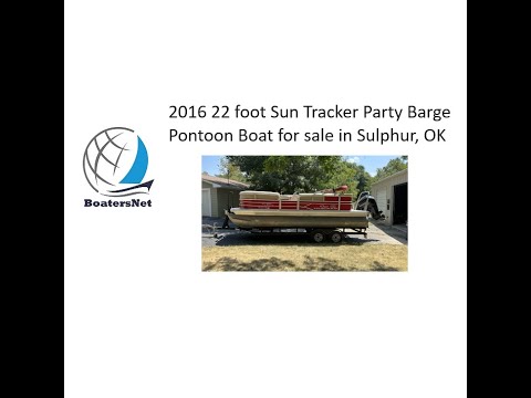 2016 22 foot Sun Tracker Party Barge Pontoon Boat for sale in Sulphur, OK. $21,000. @BoatersNetVideos