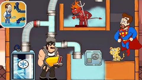 home pipe rescue super man hard level 165 android,ios gameplay