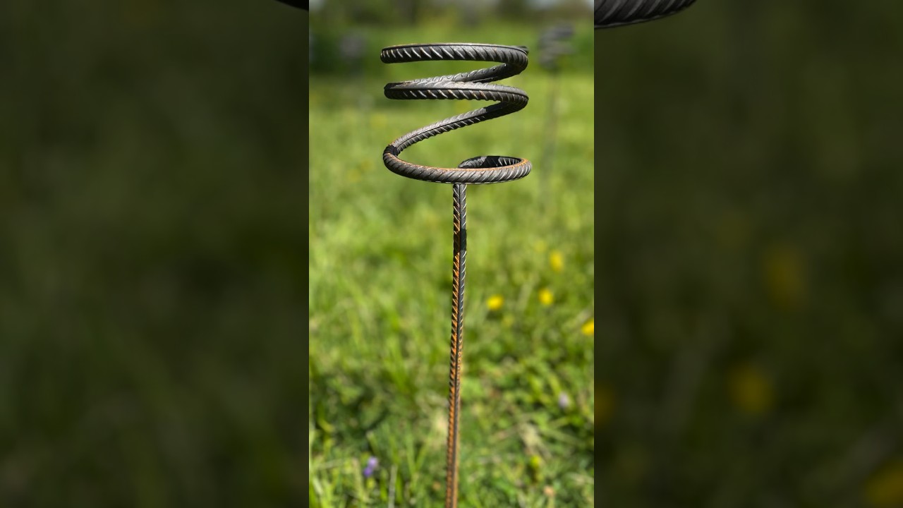 Rebar beer / drink holder for some backyard fun / corn hole 