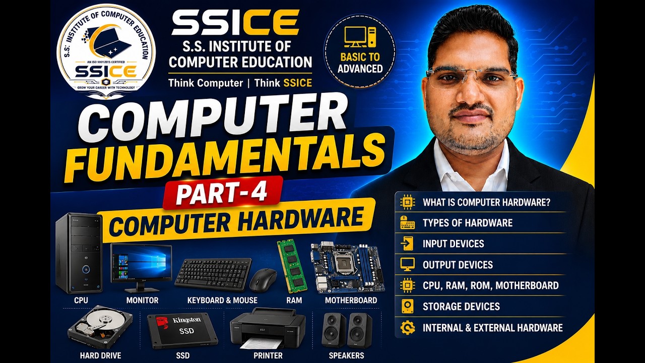 Computer Fundamentals Part-4 | Computer Hardware in Hindi | Basic ...