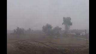 The US Coalition using white phosphorus munitions in Deir ez-Zor province The US Coalition using white phosphorus munitions in Deir ez-Zor province