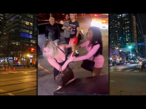 Crazy White Woman in Toronto meets her match