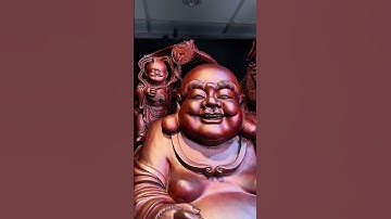 Tượng phật di lặc đẹp cho phòng khách #tuonggonguyenhong #tuonggoquy #điêukhắcgỗ