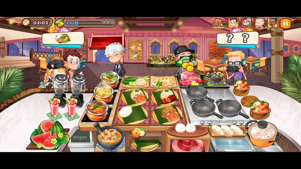 GAME Cooking Adventure [ THAILAND RESTAURANT ] LEVEL 55 - 3/3 stars ...