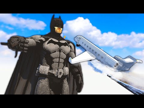 Crashing a Plane Into BATMAN - Teardown Mods Gameplay - YouTube