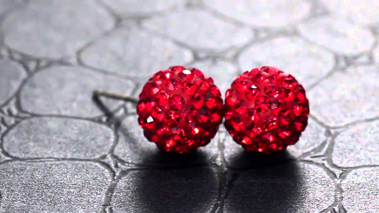 Crystal Ball Stud Earrings