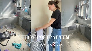 FIRST POSTPARTUM CLEAN WITH ME 🧼🫧
