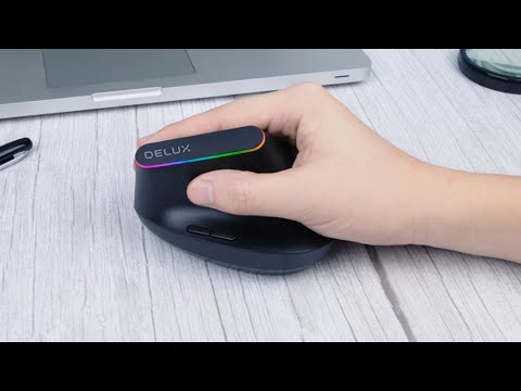 Delux M618C Vertical wireless Mouse