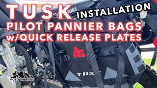 Tusk Pilot Pannier Bags with Quick Release Mounting Plates | Installation