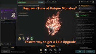 Respawn Time of Unique Monster - How to Get Expert Upgrade Scroll - Epic