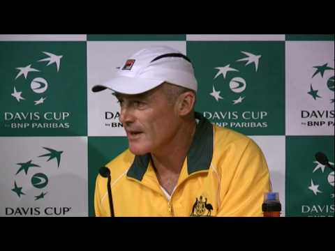 Bernard Tomic and John Fitzgerald press conference