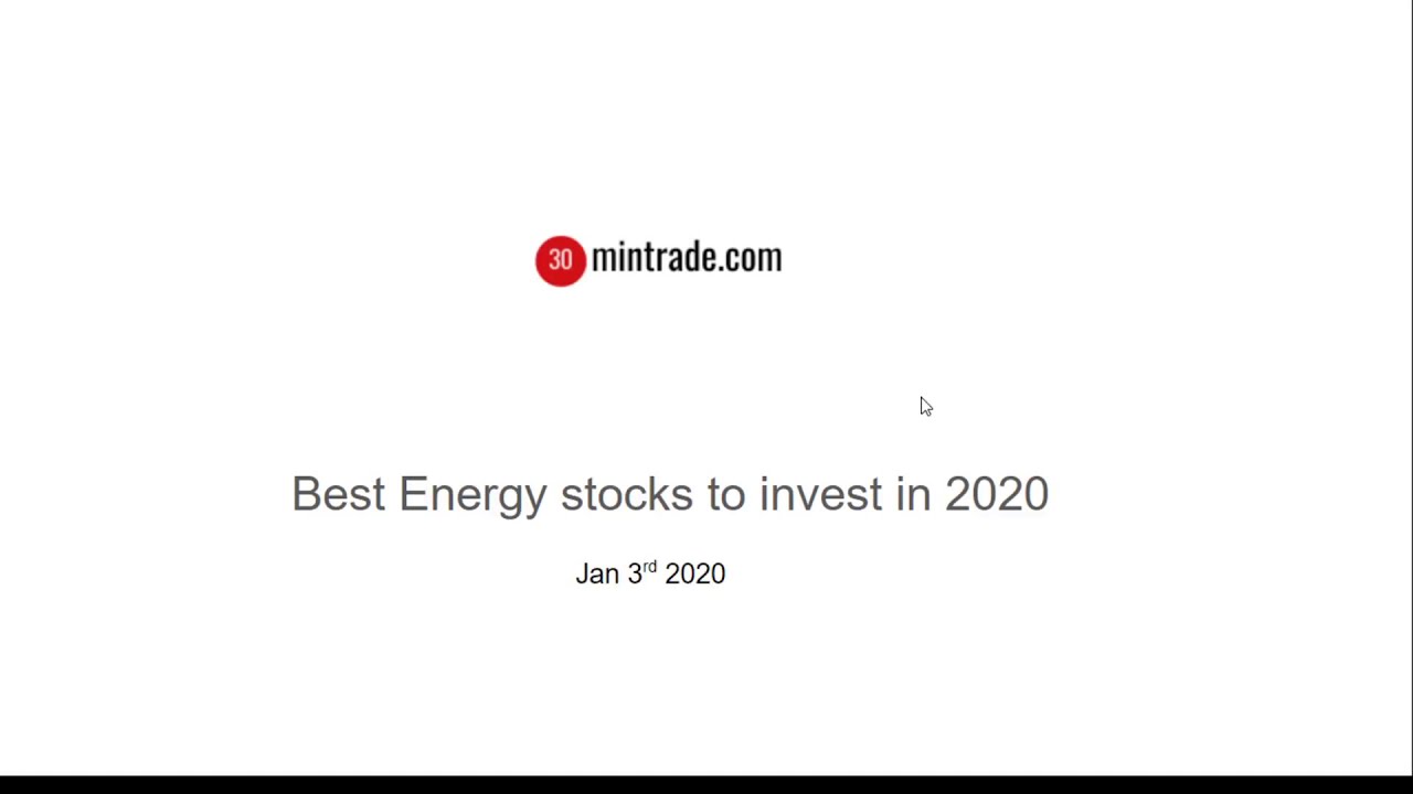 Best Energy stocks to invest in 2020
