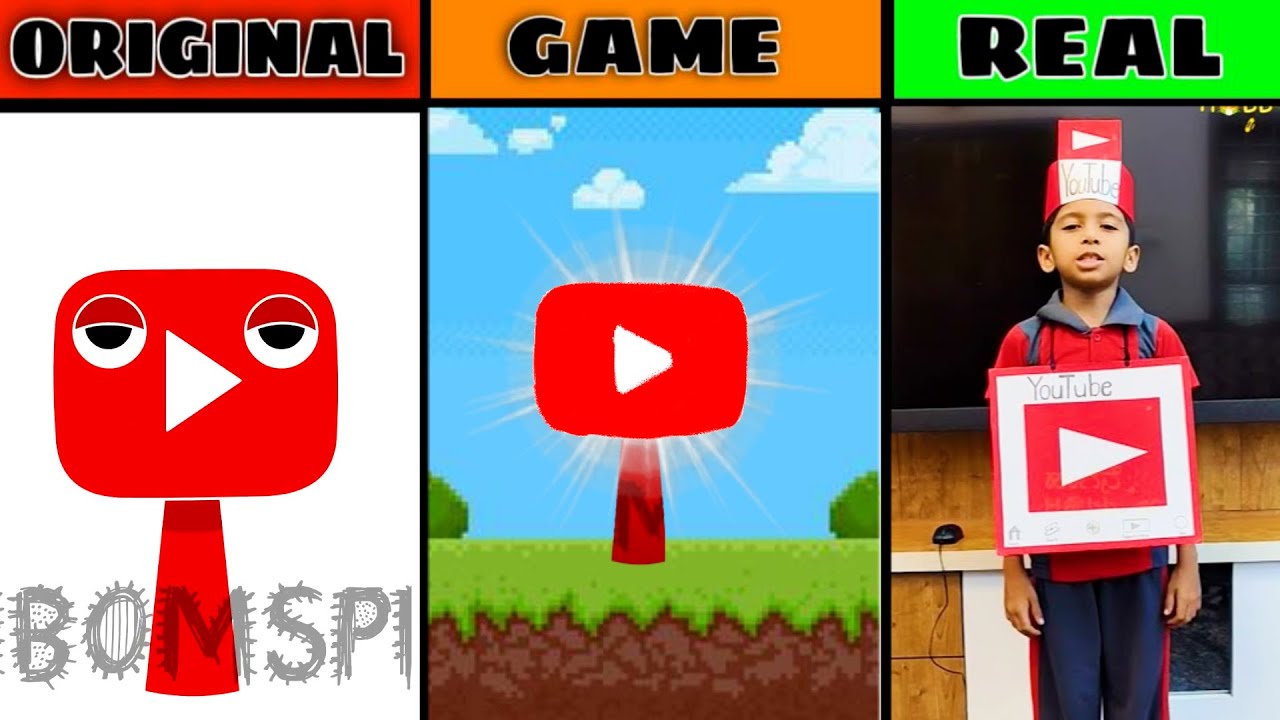My Sprunki OC: Youtube but Original vs Game vs Real Version - YouTube