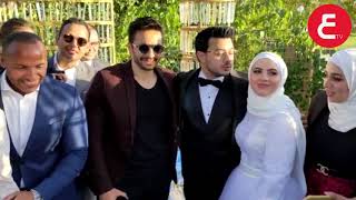 حماده هلال و الكابتن نور خطاب فى زفاف مصطفى عاطف