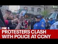 Protesters clash with police on CCNY campus